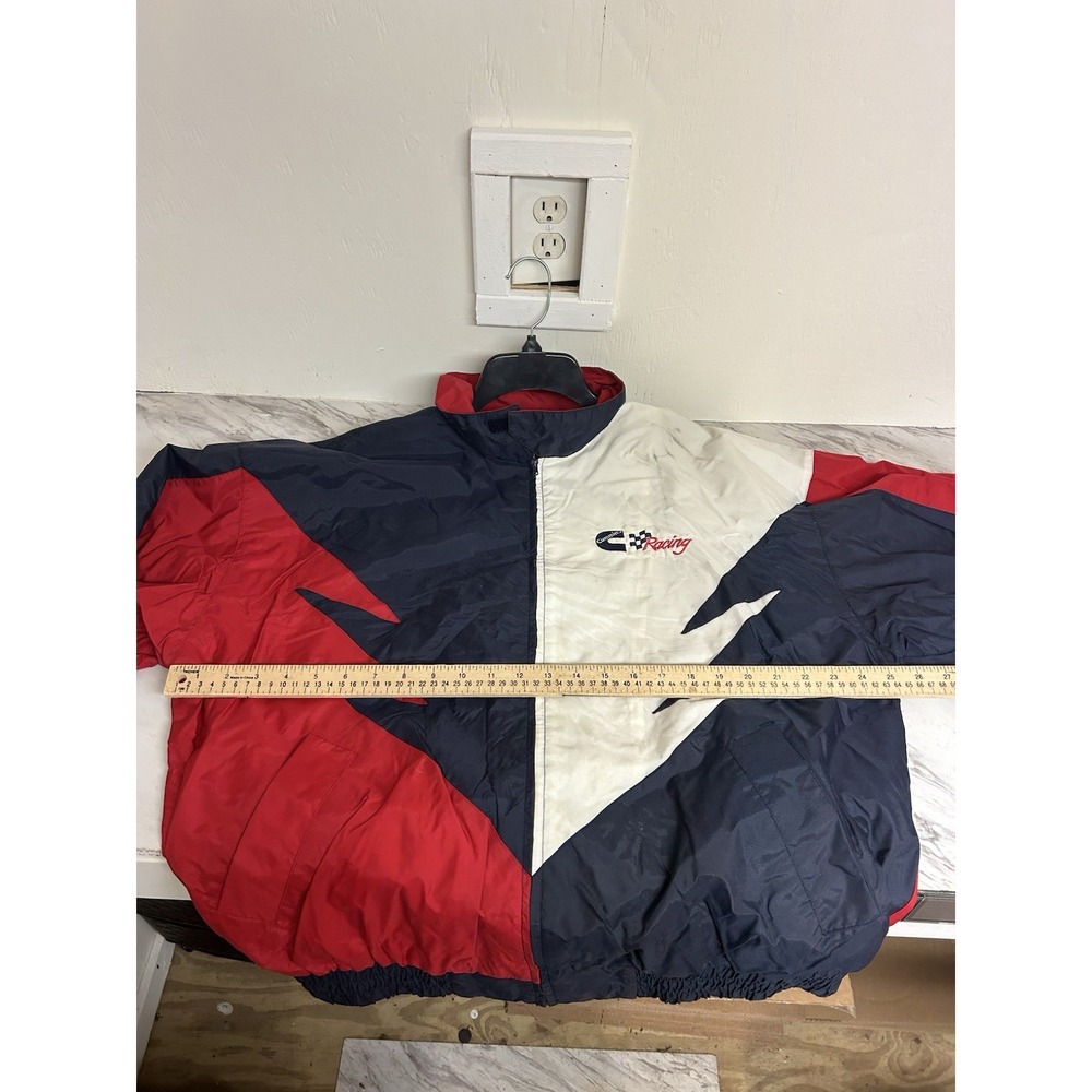 Vintage Cummins Racing Shark Tooth Windbreaker Jacket Speed Zone Race Gear XL - Picture 9 of 10